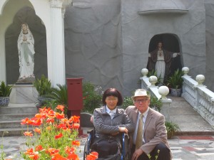 in a grotto adjacent to the Catholic Church in Bu Zhen, Chong Ming